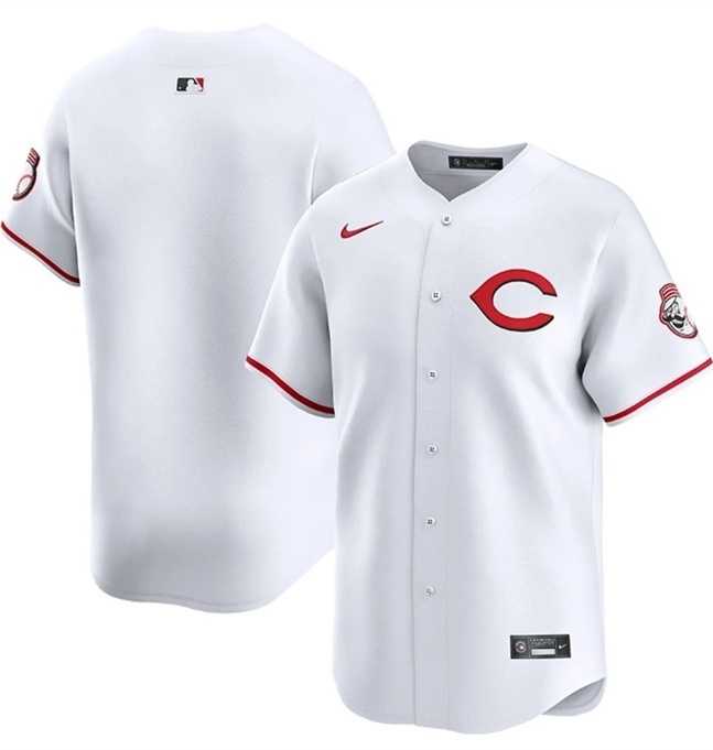 Men%27s Cincinnati Reds Blank White 2025 Home Limited Stitched Jersey Dzhi->colorado rockies->MLB Jersey